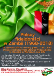 Sesja naukowa "Polscy fideidoniści w Zambii (1968-2018)